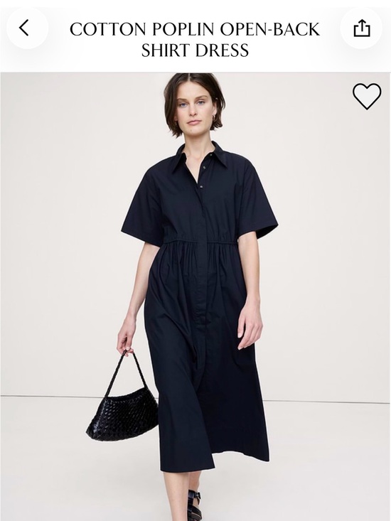 Banana Republic Dresses & Skirts - Banana Republic Navy Cotton Poplin Midi Shirt Dress